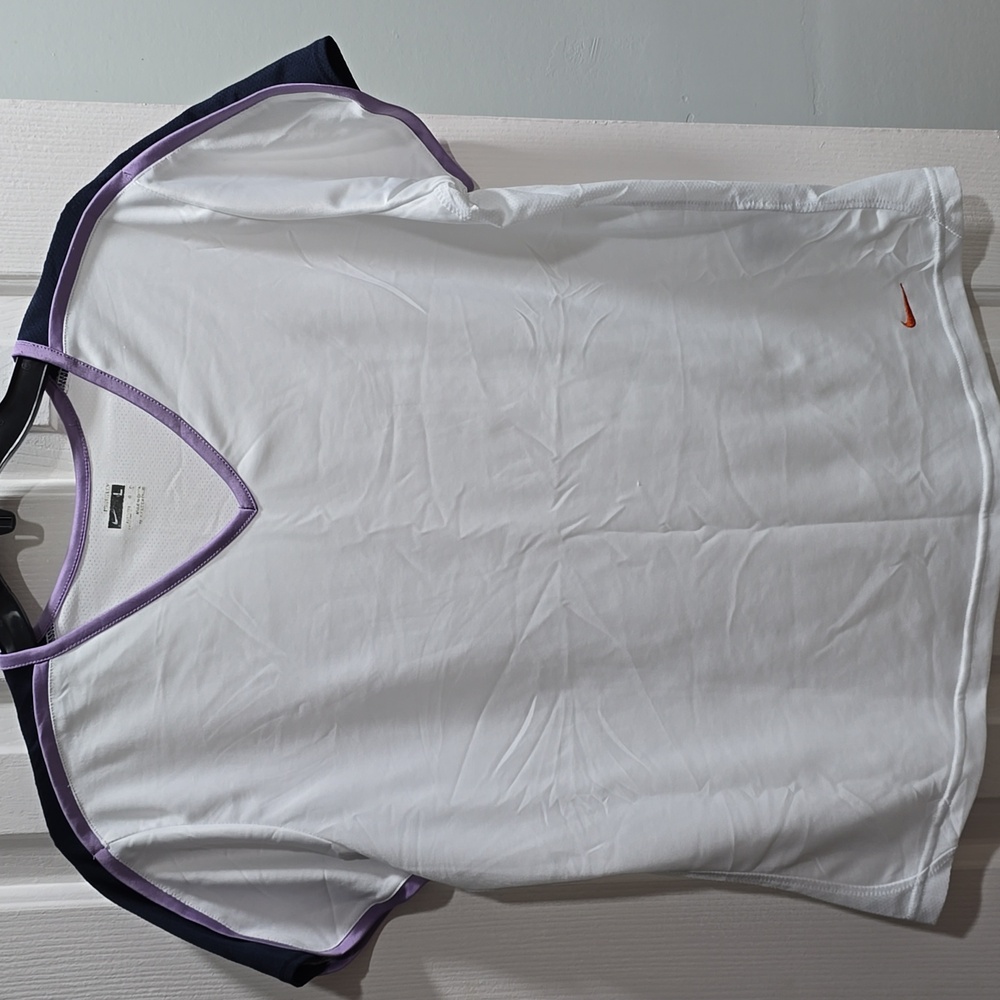 Nike Purple and White Workout Top Woman's Size L